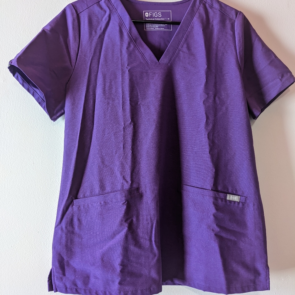 FIGS purple scrub top, M